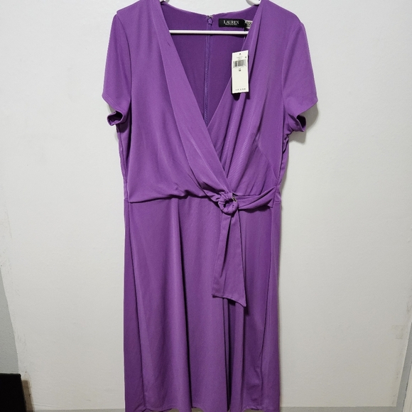 Lauren Ralph Lauren Purple Midi Dress - Picture 1 of 9